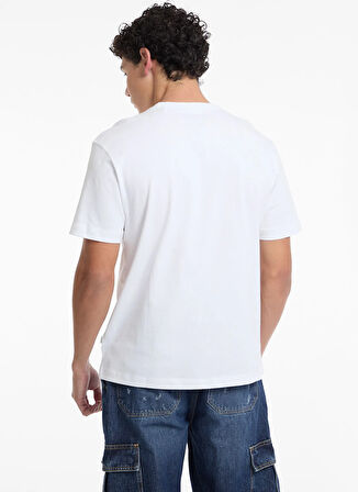 Guess Jeans Bisiklet Yaka Desenli Beyaz Erkek T-Shirt M5RI77K8FQ4G011 GJ SS CN REG PRINT