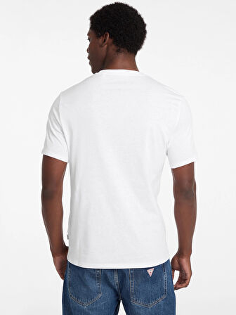 Guess Jeans GJ SS CN SLIM PRINTED TEE Erkek Beyaz T-shirt M5RI80K8HM0-G011