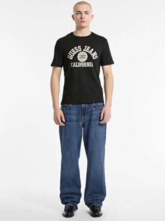 Guess GJ SS CN SLIM PRINTED TEE Erkek Siyah T-shirt M5RI80K8HM0-JBLK