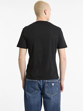 Guess GJ SS CN SLIM PRINTED TEE Erkek Siyah T-shirt M5RI80K8HM0-JBLK