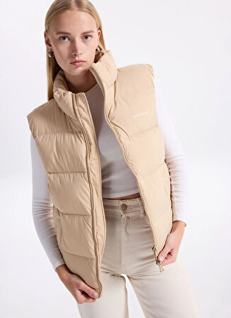 Guess Jeans Bej Kadın Yelek Gj Reg Lenght Kadın Yelek