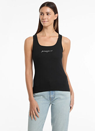 Siyah Kadın Standart Bluz GJ TANK TOP SLIM RIB - ORG CO GUNNA