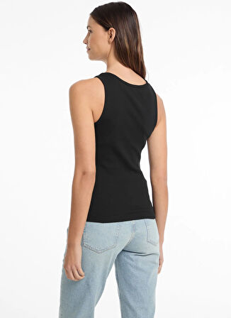 Siyah Kadın Standart Bluz GJ TANK TOP SLIM RIB - ORG CO GUNNA
