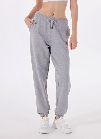 Guess Jeans Yüksek Bel Regular Fit Mavi Kadın Pantolon GJ PANTS ICONIC FLEE - MID ORGANIC