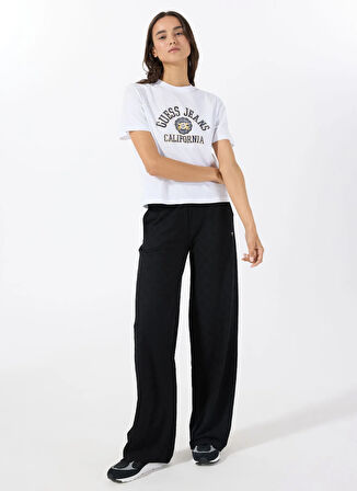 Guess Jeans Beyaz Kadın T-Shirt GJ SS CN BOXY PRINTE - ORGANIC COTT