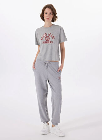 Guess Jeans Mavi Kadın T-Shirt GJ SS CN BOXY PRINTE - ORGANIC COTT