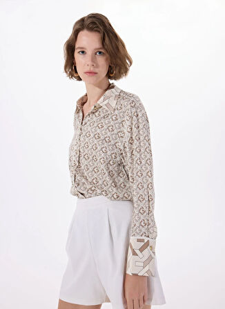 Guess Slim Fit Düz Çok Renkli Kadın Gömlek LS ALEXANDRA SHIRT - RECY POLY UMA