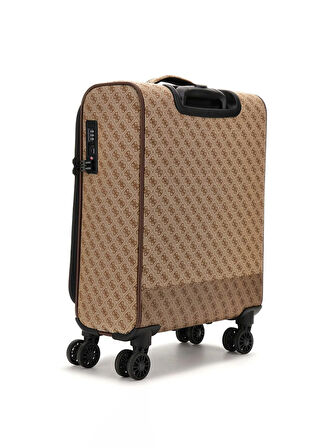Guess Kahve - Bej Çekçekli Sert Valiz NAPOLI TRAVEL - P5101