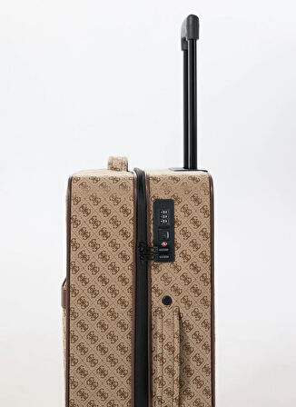 Guess Kahve - Bej Çekçekli Sert Valiz NAPOLI TRAVEL - P1402
