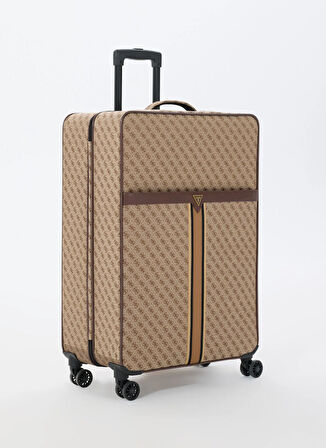 Guess Kahve - Bej Çekçekli Sert Valiz NAPOLI TRAVEL-LINEAR FLORAL STRETCH