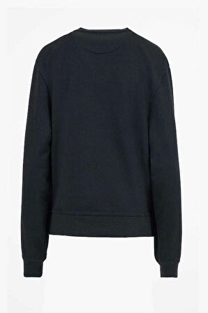 Guess Kadın Siyah Logolu Polarlı Sweatshirt
