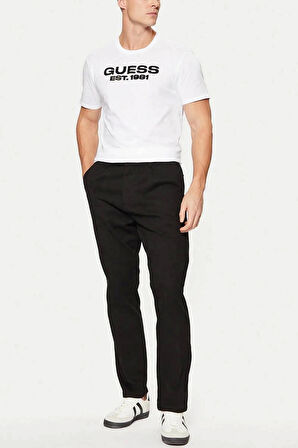 Guess Erkek Beyaz Logolu T-Shirt