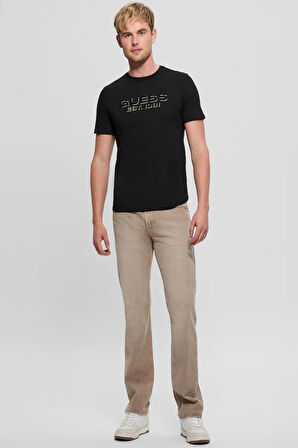 Guess Erkek Siyah Logolu T-Shirt
