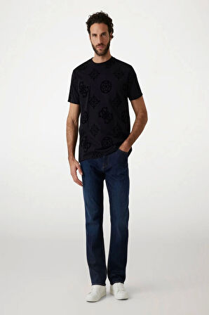 Guess Erkek Siyah Desenli T-Shirt