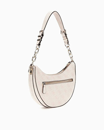 Guess Orlina Logo Top Zip Monogram Desenli Omuz Çantası