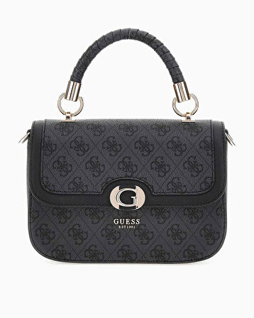 Guess Orlina Handle Flap Monogram Baskılı El Çantası