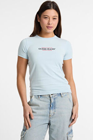 Kadın American Tradition Slim T-Shirt - Açık Mavi | XS