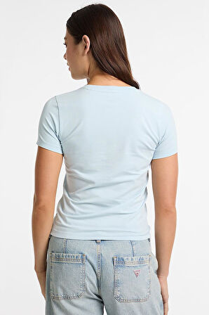 Kadın American Tradition Slim T-Shirt - Açık Mavi | S