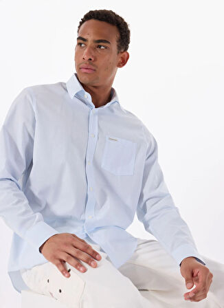 Guess Jeans Regular Fit Mavi Desenli Erkek Gömlek M5RH67WGZ11S76S GJ LS REG POCKET