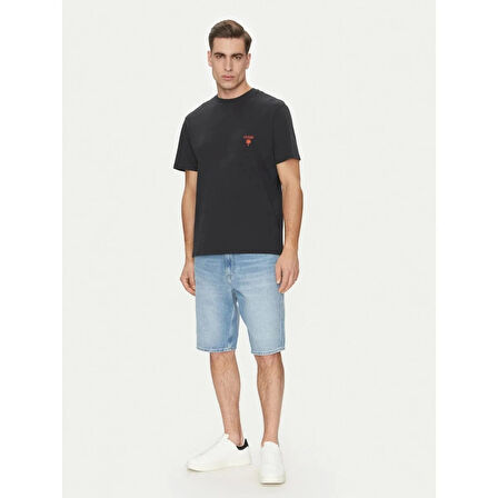 Guess Ss Cn Gd Palm Tee Erkek Siyah T-Shirt F5GI09KA260-JBLK