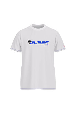 Erkek SS Cn Palm Logo T-Shirt - Beyaz | S