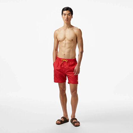 Guess Swımtrunk Medıum Guess Aop Erkek Kırmızı Mayo F4GT06WG2A2-P56N