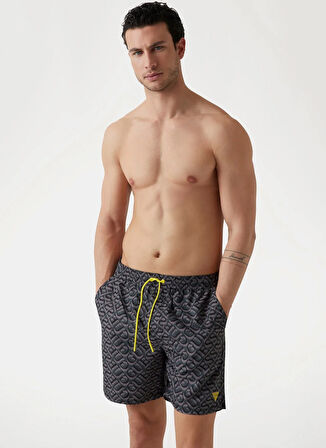 Guess Gri Erkek Şort Mayo SWIMTRUNK MEDIUM GUE