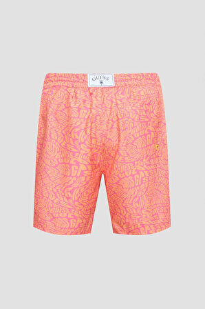 Guess Swımtrunk Medıum Dıstorted 100 Erkek Turuncu Şort F5GT04WG2D2-P6ER