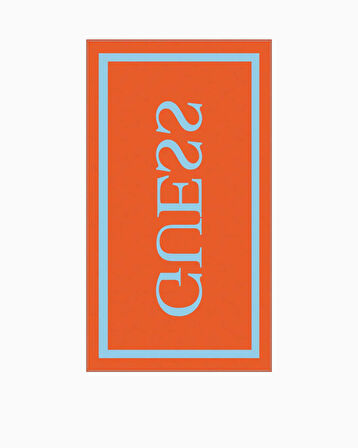 Guess Jacquard Frame Plaj Havlusu