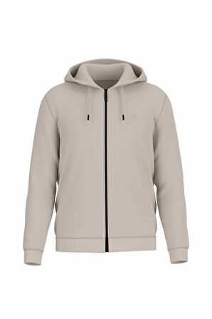 Erkek Aldwin Fermuarlı Sweatshirt - Taş Rengi | M