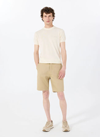 Guess Bisiklet Yaka Standart Desenli Beyaz Erkek Kazak M4GR05Z3DN1G047 CORNELL WASHED SS