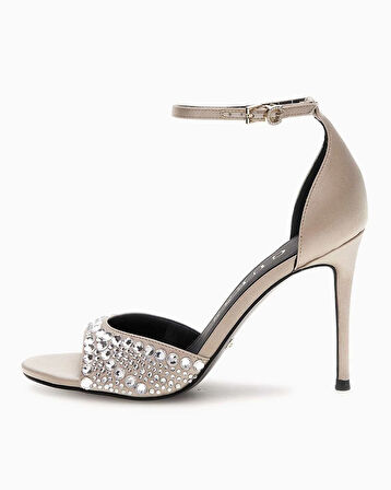Guess Kable Gümüş Taşlı Topuklu Ayakkabı