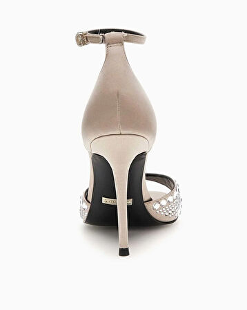 Guess Kable Gümüş Taşlı Topuklu Ayakkabı