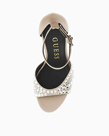 Guess Kable Gümüş Taşlı Topuklu Ayakkabı