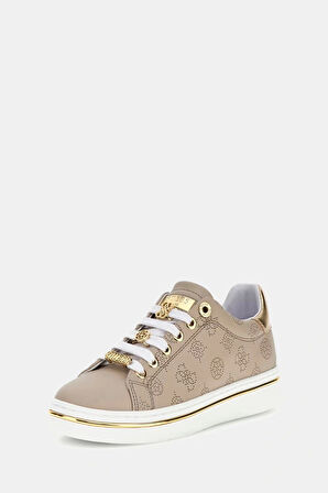 Guess Kadın Bej Stasey 4G Logolu Sneaker