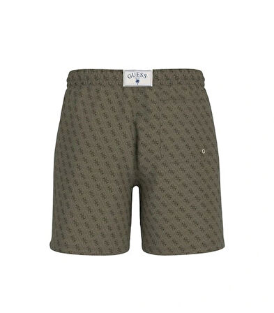 Guess Erkek Wild Palmiye Desenli Orta Boy Mayo Şort