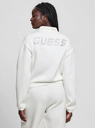 Guess Cecilia Kadın Beyaz Aktif Scuba Sweatshirt V4BQ14K7UW2-G018