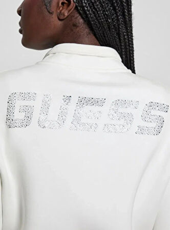 Guess Cecilia Kadın Beyaz Aktif Scuba Sweatshirt V4BQ14K7UW2-G018