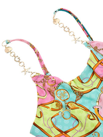 Guess Kadın Çok Renkli Tek Parça Mayo