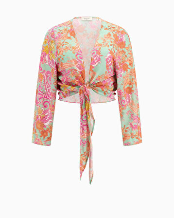 Guess Knotted Crop Kimono