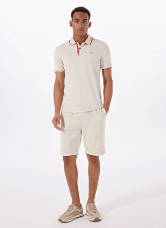 Guess Slim Fit Krem Erkek Şort M5GD55WH4EAG1CV AXEL SHORT CO LIN
