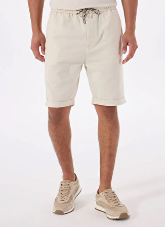 Guess Slim Fit Krem Erkek Şort M5GD55WH4EAG1CV AXEL SHORT CO LIN