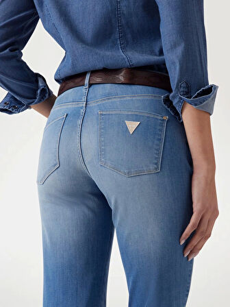 Guess SEXY STRAIGHT Kadın Mavi Jeans W5GA15D5B42-EAMD