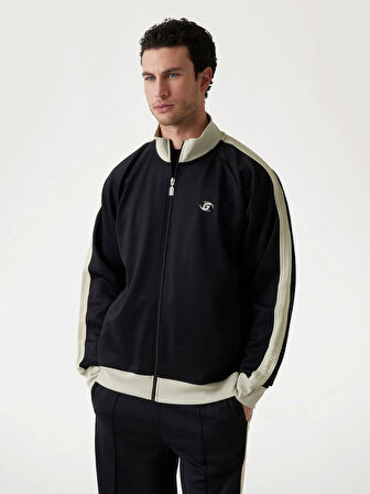 Guess Erkek Siyah Castore Fermuarlı Sweatshirt