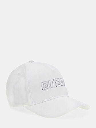 Guess Logo Baseball Kadın Beyaz Aktif Şapka V5GZ01WO08O-G018