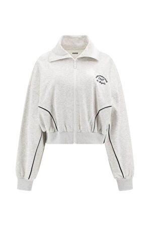 Kadın Nigella Full Fermuarlı Sweatshirt - Gri | L