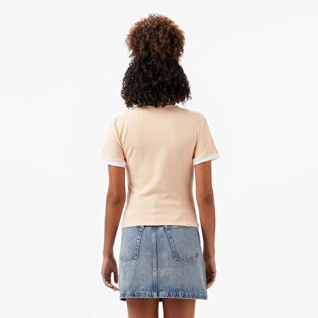 Guess MARIGOLD RIB SS TEE Kadın Pembe T-shirt V5GP08KCRN2-G6J4