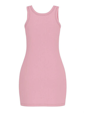Guess Kadın Pembe  Sunflower Ribana Elbise