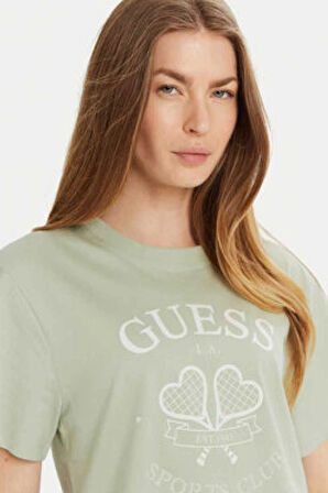 Guess Kadın Yeşil Salaş Tişört