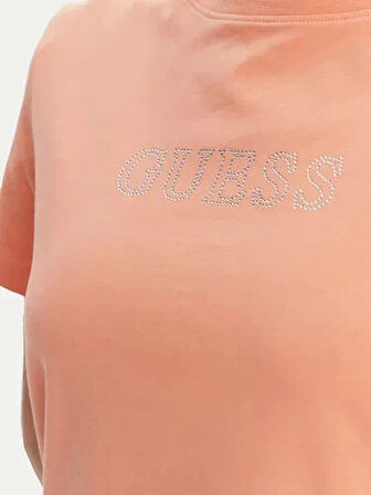 Guess Kadın Turuncu Briana Kısa Kollu Tişört